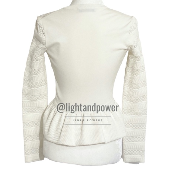 Valentino White Peplum Jacket XS EUC - Picture 2 of 9